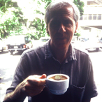 Craig with cup of coffee